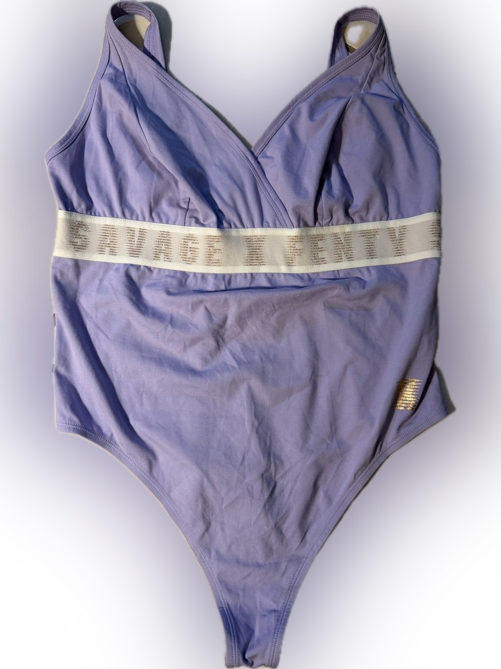 Savage X Fenty Lavender One-Piece Bodysuit 1X with Branded Band NWT